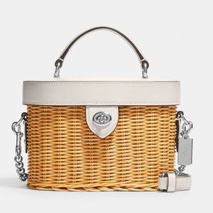 Coach Kay Crossbody Straw Silver/Natural/Chalk